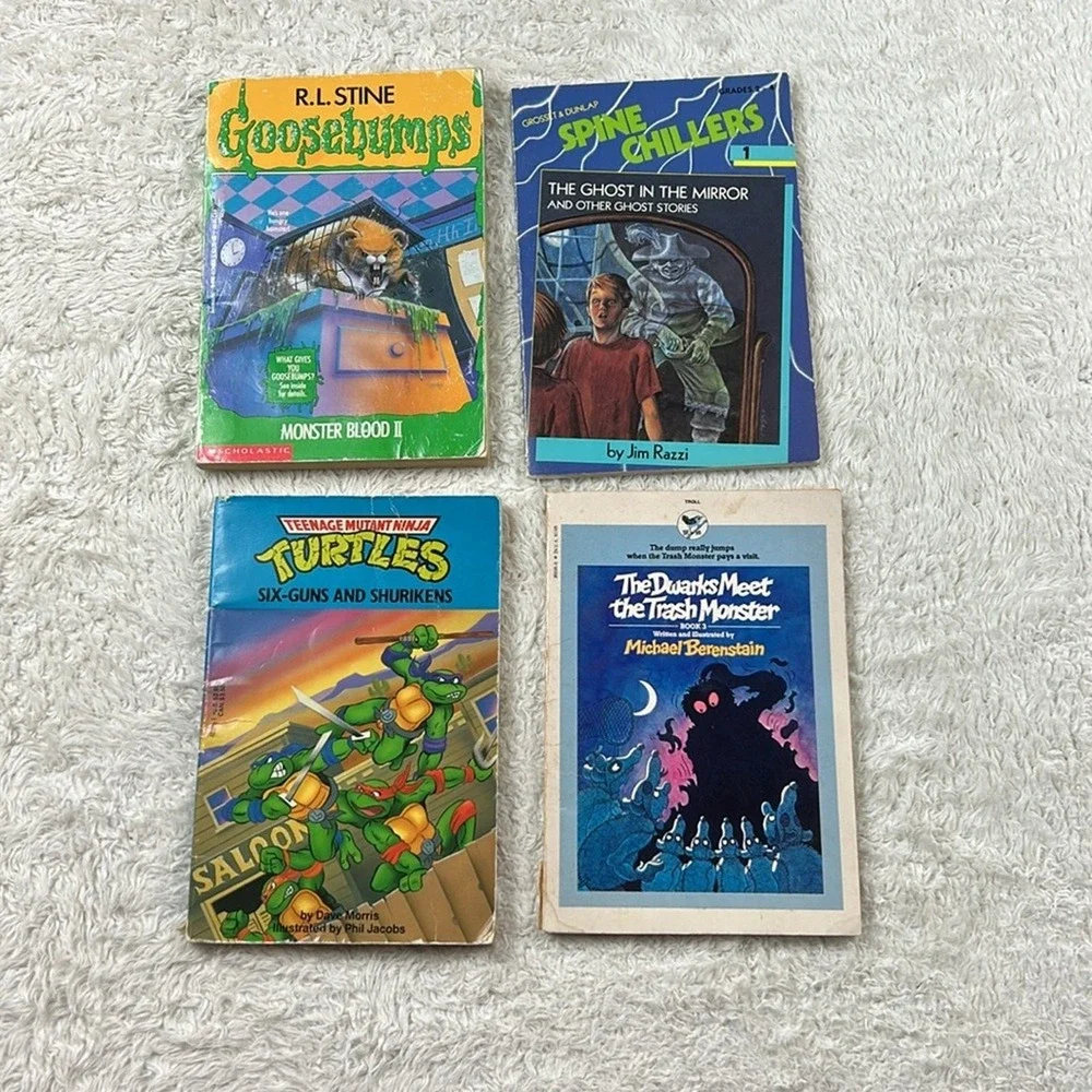 80s 90s Kids book bundle - TMNT, Choose Your Own Adventure, Dwarks, Goosebumps